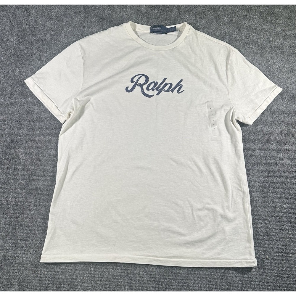 Polo Ralph Lauren The Ralph Logo T Shirt Size Large Ralph White Tee HiTech